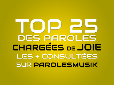 image : top 25 paroles chargées de joie